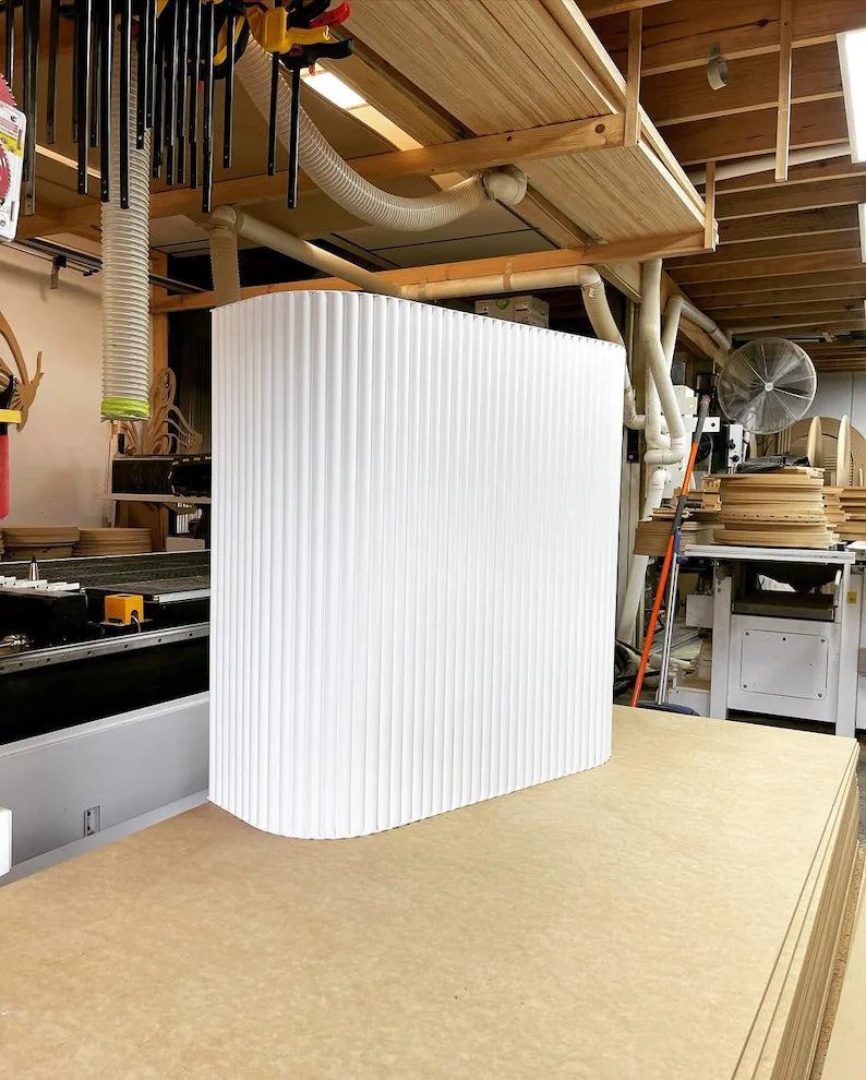 Zheeslates Curved Reception Desk