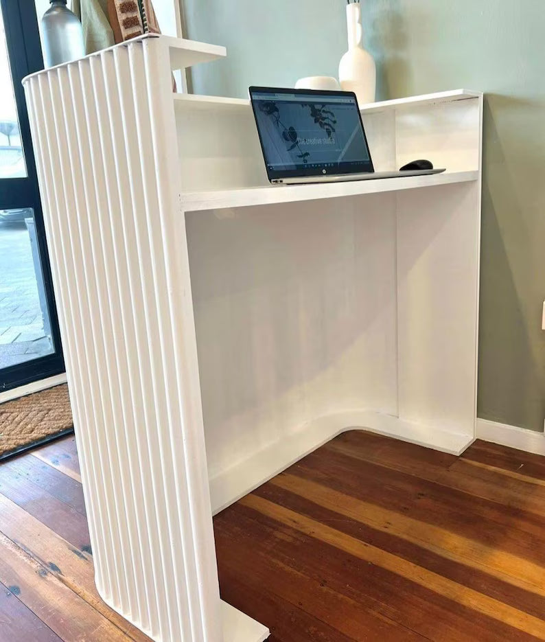 Zheeslates Curved Reception Desk