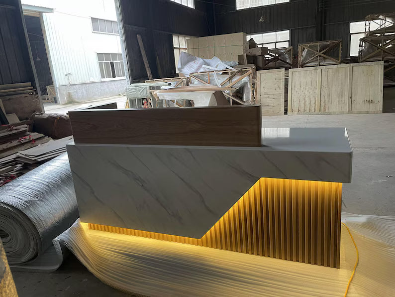 ZheeMarble Aura Reception Desk