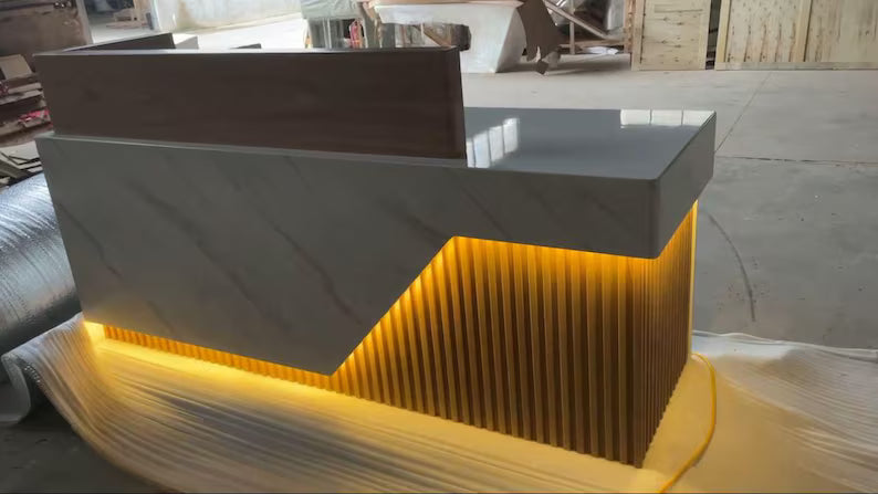 ZheeMarble Aura Reception Desk