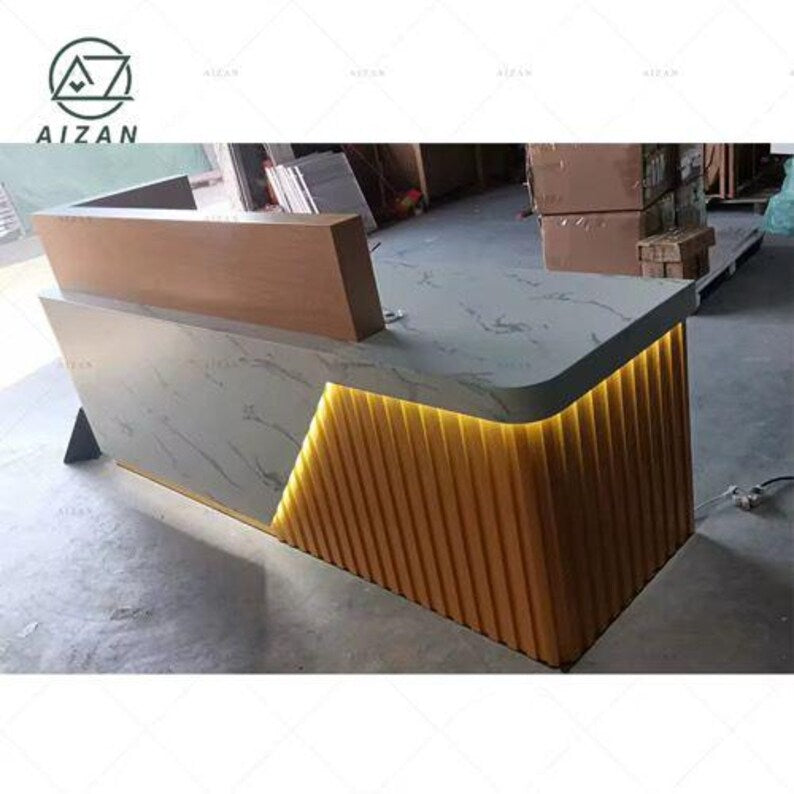 ZheeMarble Aura Reception Desk
