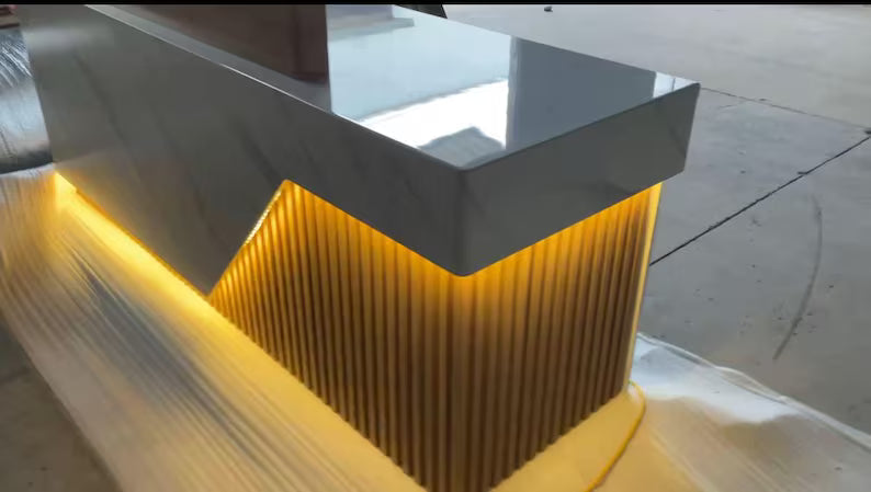 ZheeMarble Aura Reception Desk